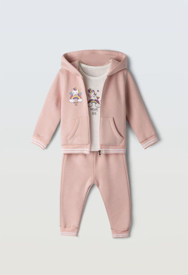 Tuta 3 pezzi con shirt neonata