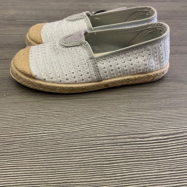 Espadrillas original rigata argento Cienta