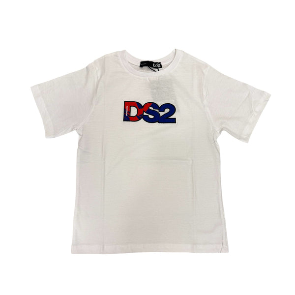 T-shirt bianco stampa ragazzo