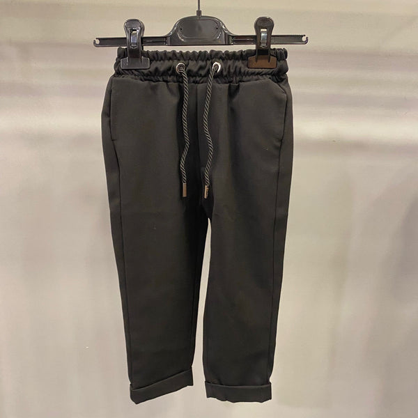 Pantalone con molla nero 2 a 16 anni