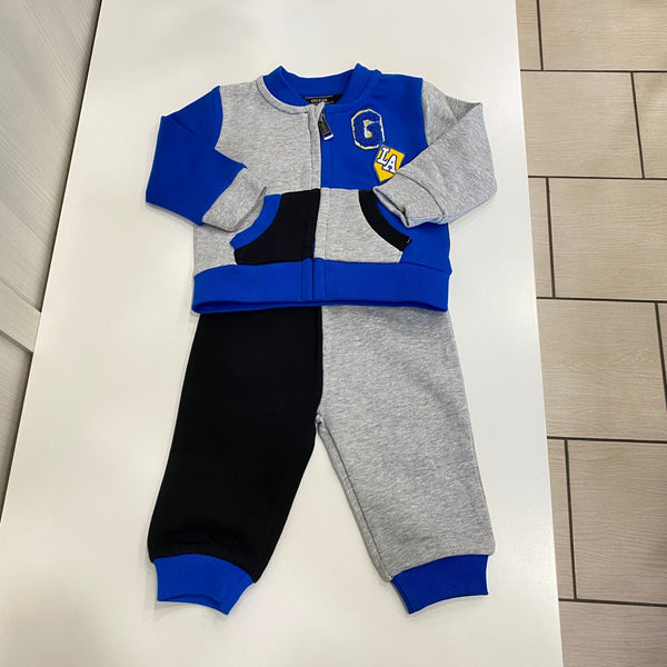 Tuta sportiva con zip neonato