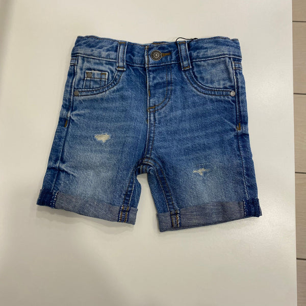 Short jeans con rotture neonato