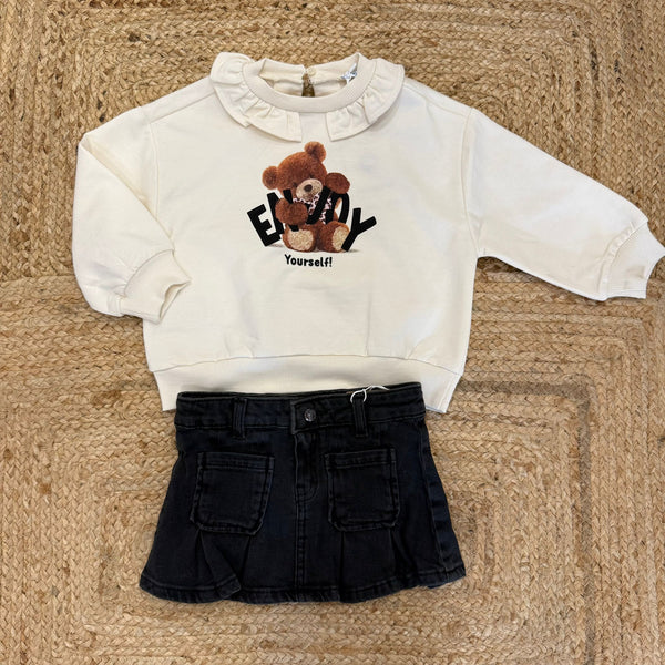 Completo gonna denim bambina