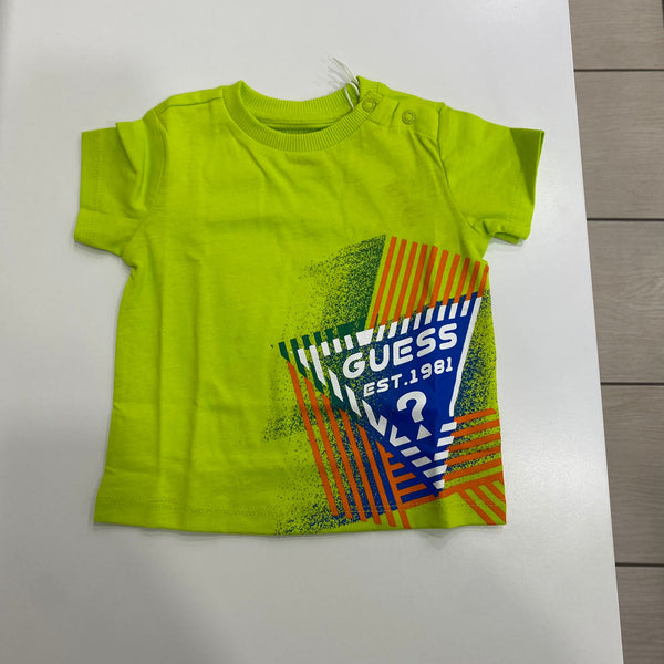 T-shirt verde lime con stampa