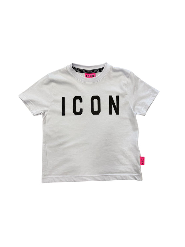 T-shirt bianca logo ICON