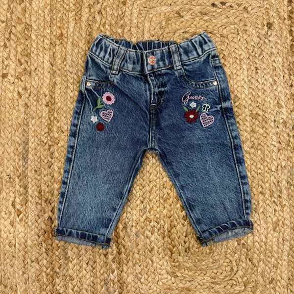 Jeans ricamo neonata Guess