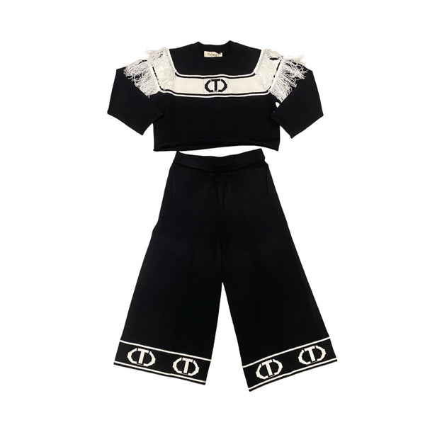 Maglia Oval T jacquard e pantalone 3-16 anni