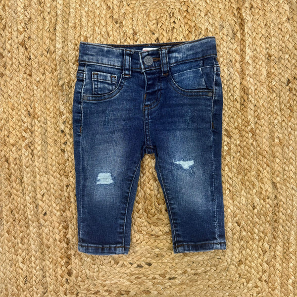 Jeans slim rotture neonato