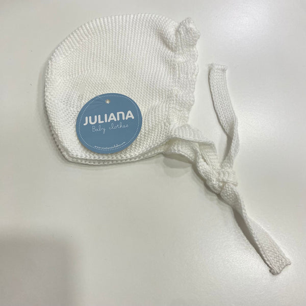 Cuffia in filato leggero con laccio lungo