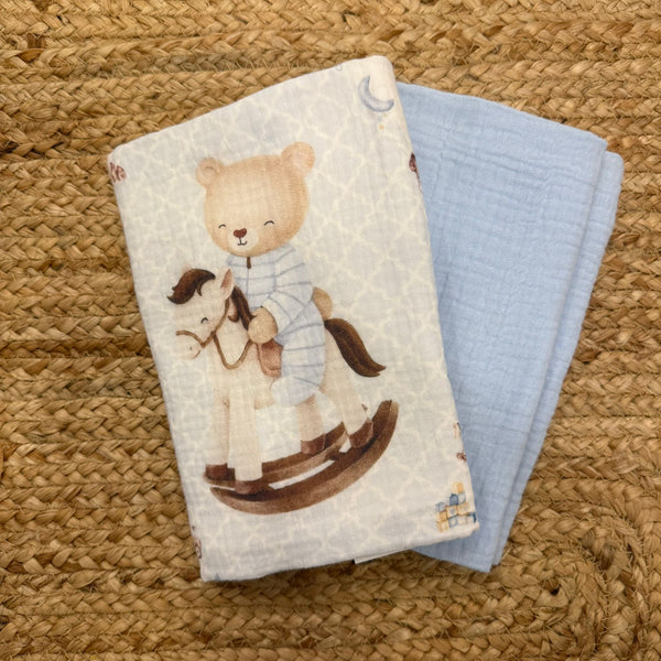 Large baby mint muslin 