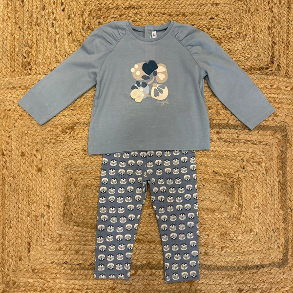 Completo leggings  e maglia neonata