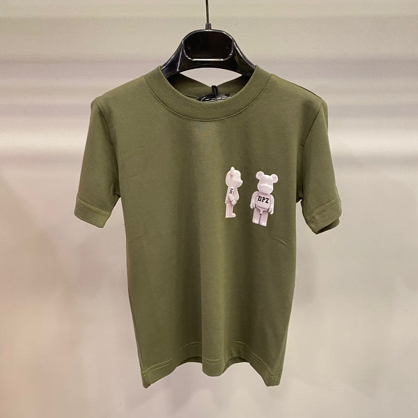 T-shirt verde orsetto 2-16 anni