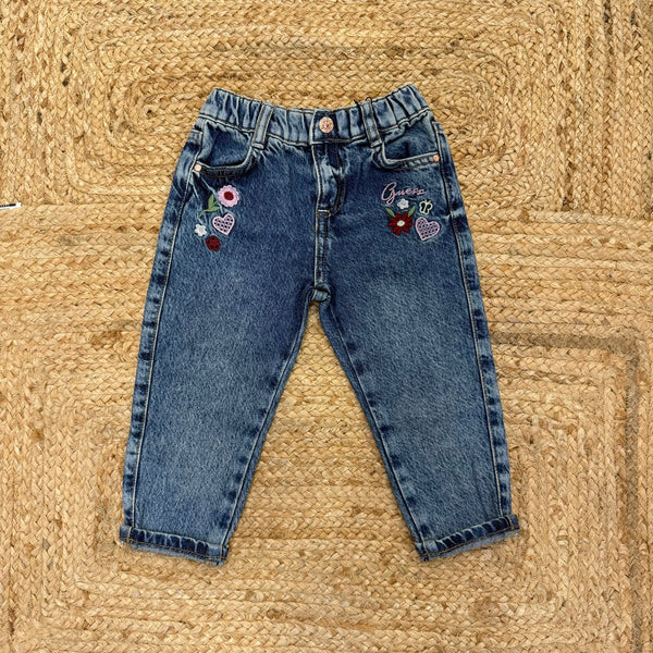 Jeans ricamo bambina Guess