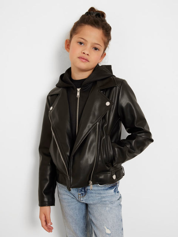 Giacca biker similpelle ragazza