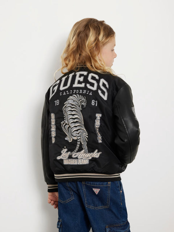 Giacca bomber con patch ragazzo