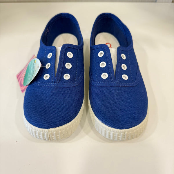 Mocassino in tela bluette