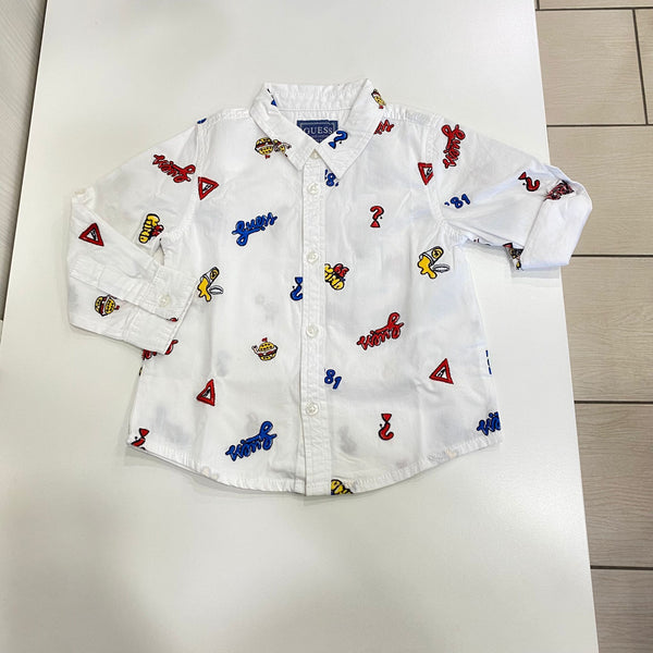 Camicia con ricami all-over neonato