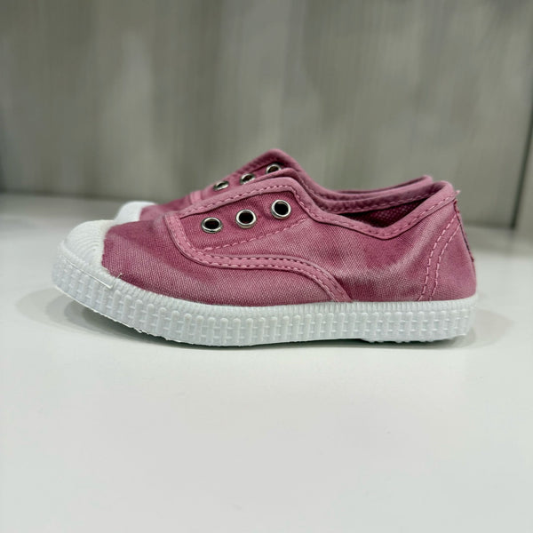 Sneakers inglese effetto consumato rosa