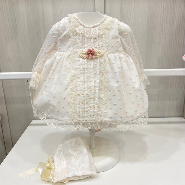 Abito battesimale con culotte e cuffia
