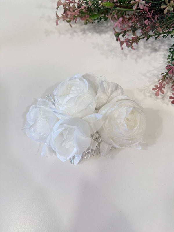 Acconciatura fiore seta per cerimonia