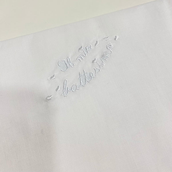 Quadrato in cotone batista " il mio battesimo"