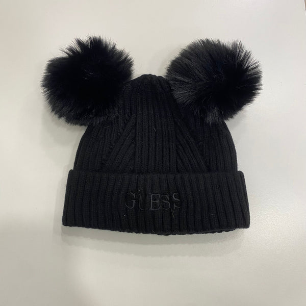 Cappello a costine con pon pon bimbi