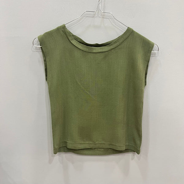 Maglia smanicata verde 2-16 anni