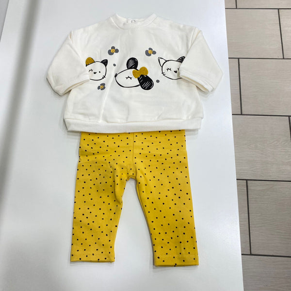 Completo leggings 2 pezzi better cotton giallo