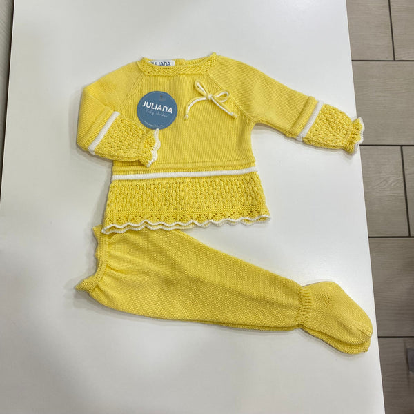 Tutina lunga 2 pezzi in filato leggero