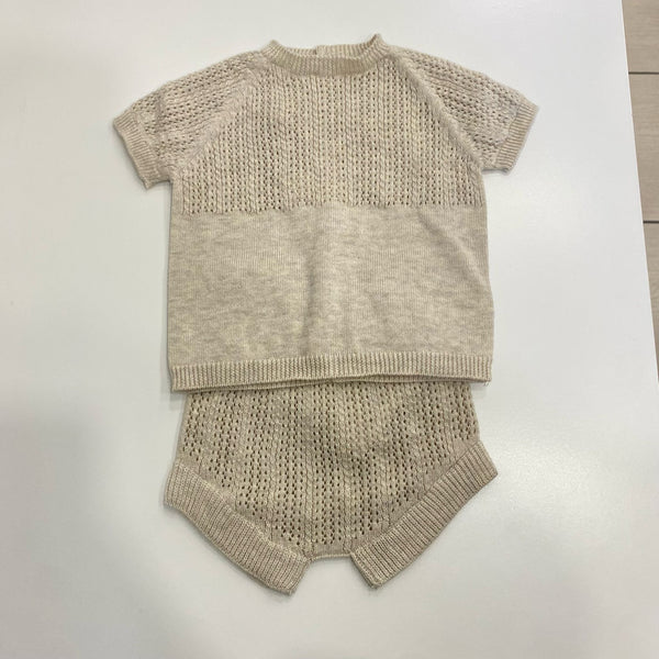 Tutina corta due pezzi in cotone