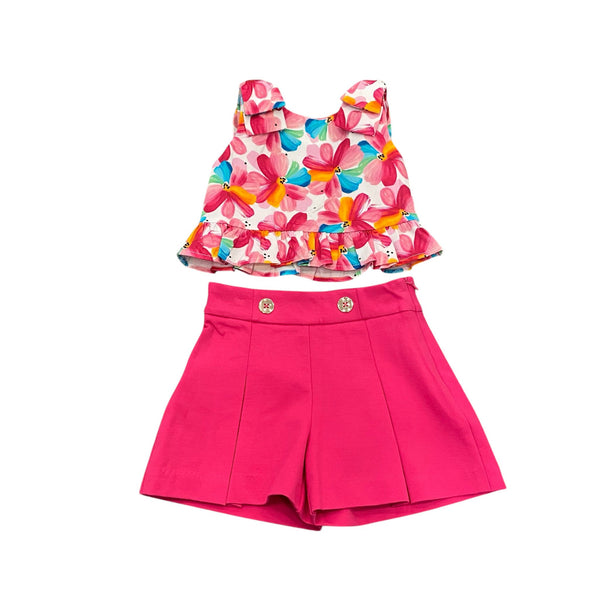 Completo short e top bambina