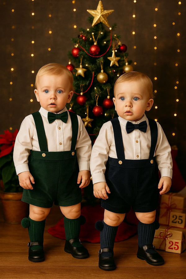 Completo elegante in velluto verde