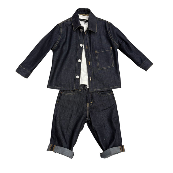 Completo jeans camicia e pantalone 2-16 anni