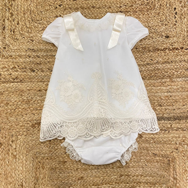 Abito battesimale con culotte FLOREAL