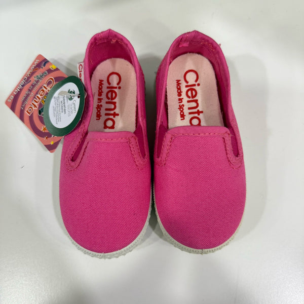 Mocassino in tela fucsia