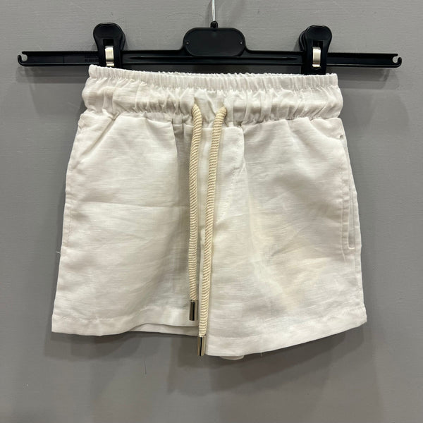 Bermuda in lino bianco 2-16 anni