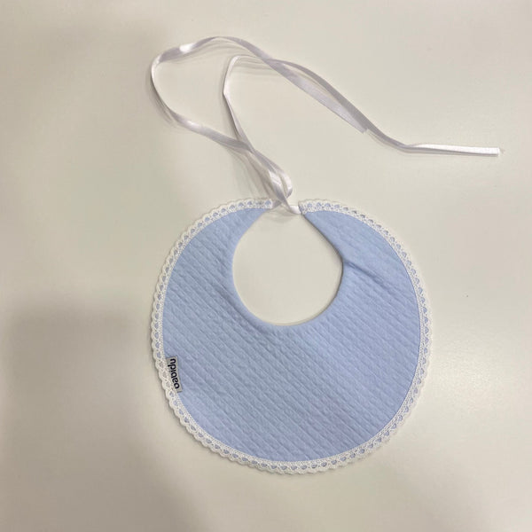 Bavetta celeste con pizzo