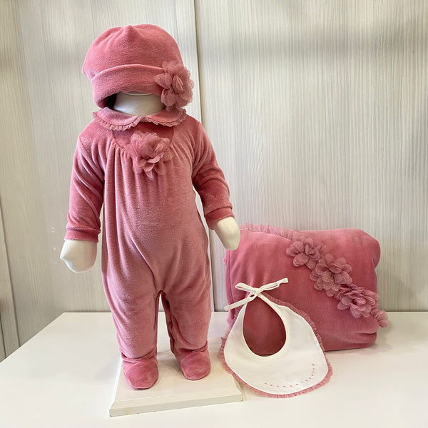 Tutina ciniglia con cappello glitter