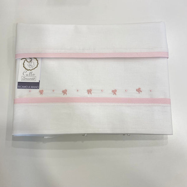 Lenzuola passeggino ricamo a mano