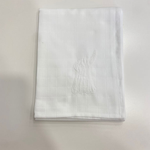 Panno di cotone ricamo elefante