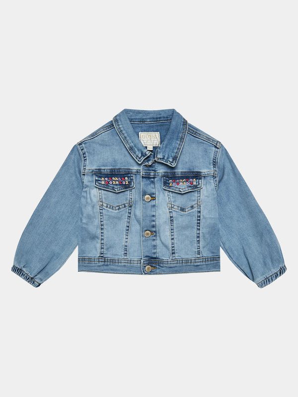 Giacca di jeans fiori