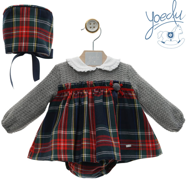 Dress with culotte and CASCABEL cap 3m to 24m 1052