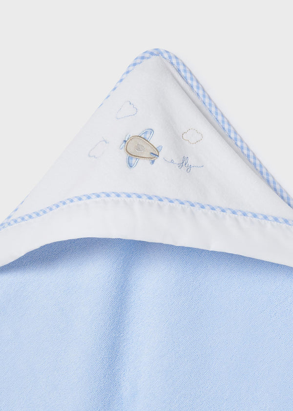 Sustainable cotton baby towel 9302 sky 