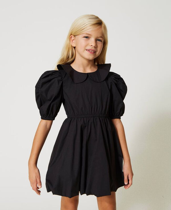 Poplin dress with collar 8 to 16 years