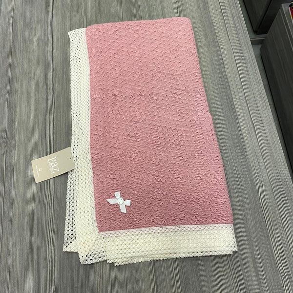 Copertina in cotton cashmere con pizzo