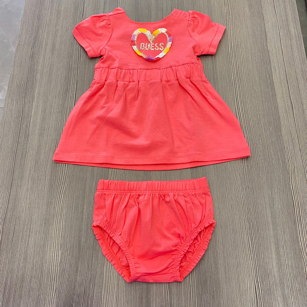 Cotton dress with application and briefs 3-6m at 24 months