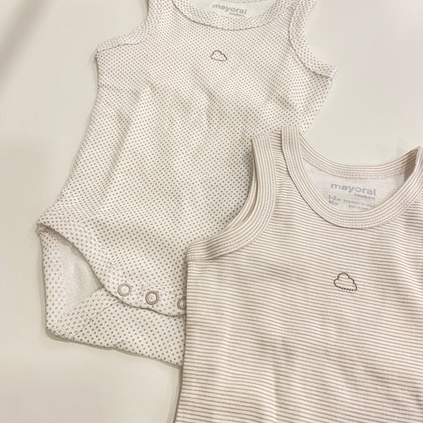 Pair of baby girl cotton armhole bodysuits 1719 