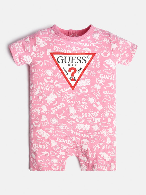 GUESS pink all over print jumpsuit