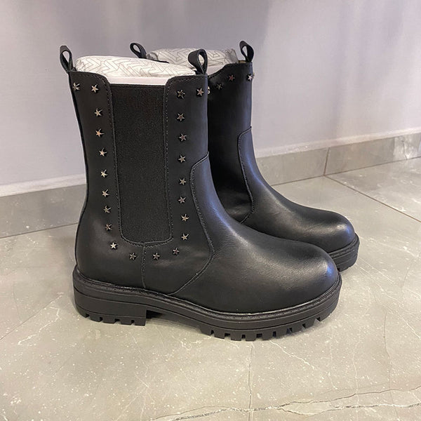 Black boot with star 32 to 38 girl 150228
