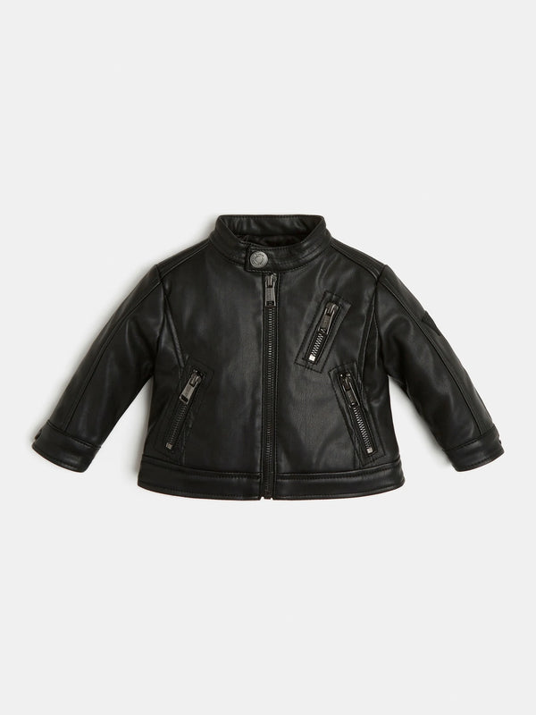 Giubbino ecopelle biker neonato